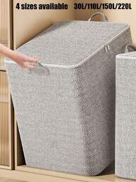 Bolsa de almacenamiento de ropa plegable con asa, de gran capacidad, armario transpirable, caja de almacenamiento de ropa con asa y cremallera, bolsa de almacenamiento portátil reforzada, puede almacenar mantas, ropa de cama, organizador de armario ahorra espacio, adecuado para dormitorio, hogar, dormitorio, también se puede usar como cesta de la colada y cesta de almacenamiento de ropa/juguetes limpios.