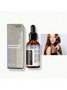 VGO Rosemary Mint Hair Strengthening & Essential Oils For Split Ends And Dry Scalp For All Hair Types, 60ml / 2.02oz - Purple - View 7