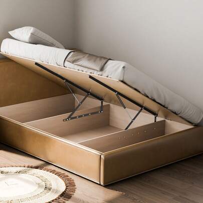 Elevador de cama  , 59 x 79 pulgadas, compatible con camas de tamaño estándar, capacidad de carga de 265 libras, kit de hardware mecánico para cama de pared de bricolaje, soporte de cama resistente con palanca neumática, cama de pared plegable para habitación de invitados