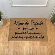 Welcome Rug, Welcome Mats Outdoor Funny Mimi And Pawpaw's House Faux Coir Ideal For Homes With Children Will Not Block Doors Christmas Decor Kitchen Rug
