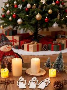 Rustic Rusty Candles And Snowflakes Garden Decor – Perfect Christmas Outdoor Patio Ornaments