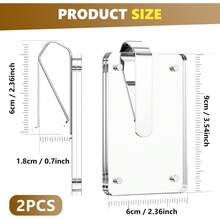 2pcs Car Photo Frame, Acrylic Car Sun Visor Photo Clip, Personalized Car Accessories Magnetic Car Sun Visor Photo Frame, For Adding Family Or Personal Photos