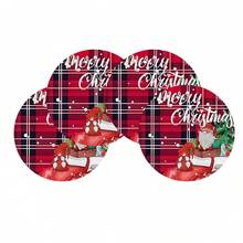 Steag de masă festiv de Crăciun cu bivoli de apă, covorașe de masă pătrate și rotunde, steag de masă cu brad de Crăciun cu camion roșu, față de masă cu camion roșu pentru masă, disponibil într-o varietate de dimensiuni