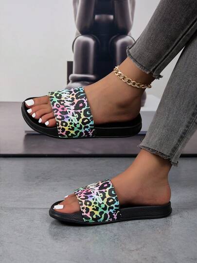 Novos chinelos para mulheres e casais, confortáveis, leves, modernos, estampados, versáteis, macios, respiráveis, antiderrapantes e com absorção de choque para uso interno