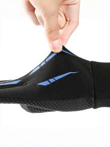 1 Pair Windproof Waterproof Thermal Lined Warm Motorcycle Winter Gloves, Suitable For Cycling, Skiing, Outdoor Sports In Autumn/Winter, Great Christmas Gift For Family And Friends - Grey - View 6