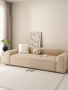 Dicke Ganzjahres-Sofabezug - Elastischer Stretch-Einteiler, Haustier-resistent, maschinenwaschbar, Flauschstoff, passend für Einzel-/Doppel-/3-4-Sitzer & Eckschlafsofas mit passenden Kissen (Klassisches Design), Sofabezüge