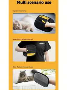 Interchangeable Pet Grooming Gloves - Double-Sided Cat Deshedding Brush - Multicolor - View 10