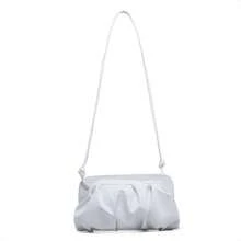 Women's Small Cloud Bag Gold Color Shoulder Strap Party Club Wedding - 白色 - View 6