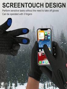 Men's Windproof Waterproof Warm Touchscreen Gloves For Winter Fall
