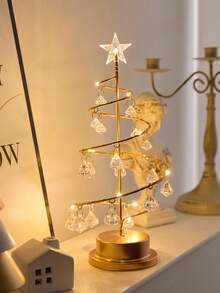 1 Artificial Christmas Tree Light Set, With Stars On The Top And Powered By Batteries (Battery Not Included) - Suitable For Holiday Room Decoration, Birthday Parties And Gift Giving, Christmas Decorations Christmas Decoration XMAS Decor Christmas Tree Gift Decor Thanksgiving Wedding Home Decor Home Decor Fall Decor Autumn Decor Birthday Decorations For Gifts Party Supplies Indoor Outdoor Garden Holiday Festival Decor Halloween Decor Wall Decor Halloween Ornaments