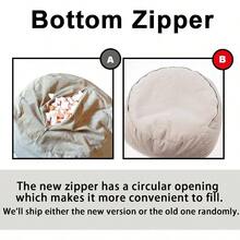 - Funda para silla de puf de almacenamiento de animales de peluche sin relleno para nios y adultos. Camas perezosas para mascotas, perros y gatos. Puf de pana suave de alta calidad para - inicial - Ver 5