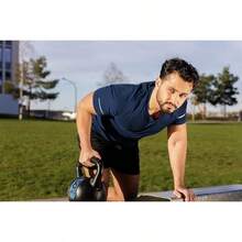 Men One-Piece Shapewear - Naranja Negro Azul - 查看 4