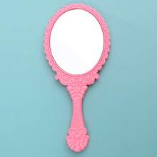 1 pezzo Specchio da trucco vintage portatile, specchio placcato con incisione floreale, specchio da viaggio portatile con motivo vintage europeo per borsetta, toeletta, decorazione per la casa, profumo da sposa, specchio a mano in stile INS rosa oro, specchio da toeletta compatto e portatile, decorazione da tavolo vintage, accessori estetici per donne e ragazze, perfetto per spose, adolescenti, amanti dello stile vintage, truccatori, amanti del glamour, collezionisti, regalo ideale per la festa della mamma, San Valentino, Natale