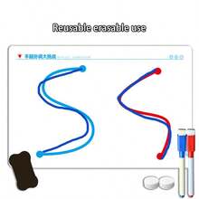 hoojojo 1 Peça Ferramenta de Ensino de Desenvolvimento do Cérebro Esquerdo e Direito, Auxílio para Melhoria do Equilíbrio e Atenção, Quadro Apagável Reutilizável, Conjunto de Treinamento de Coordenação Mão-Cérebro para Desenvolvimento Cerebral Geral, Acessórios de Treinamento de Controle de Caneta, Acessórios de Treinamento de Habilidades Motoras Finas, Suprimentos Educacionais Montessori, Desafio de Pensamento Jogo Cerebral, Acessórios de Interação Sensorial, Adequado para Ensino em Sala de Aula, Jogos Familiares e Locais de Festa Multiplayer