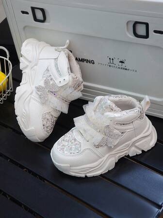 Girls' Fashion Cute Bow Tassel Dress Boots, Comfortable Warm High Heel Boots, Suitable For Party, Travel, All Seasons