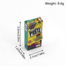 仿真日本零食格力百里子饼干钥匙扣微型食玩百里子夹心饼干棒挂饰 - 彩色 - 查看 7