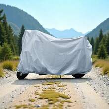 Cubierta de motocicleta impermeable y a prueba de polvo de alta calidad, universal en todas las estaciones, cubierta portátil de motocicleta impermeable y a prueba de polvo - Gris - Ver 7