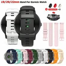 1 Stück 18mm 20mm 22mm Uhrenarmband für Garmin Venu 3/3s/2/2s Silikon Uhrenarmbänder für Garmin Vivoactive 3/4/4s/5/6 Forerunner 245