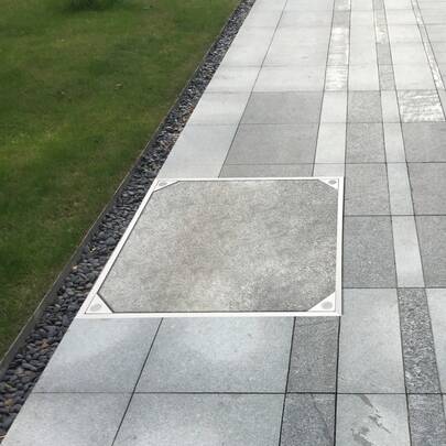 YUNRUX Aluminum Alloy Embedded Manhole Cover, Invisible Inspection Cover For Indoor And Outdoor Use, Manhole Cover