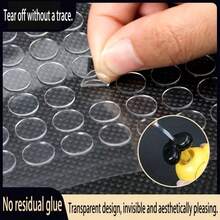 500 片双面纳米胶粘剂 - 可移除、无损、透明塑料环，适用于节日、墙壁和玻璃装饰、玻璃贴纸 | 整齐排列 | 无缝应用 - 彩色 - 查看 2