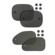2 piezas Parasol para coche, pantalla solar lateral, aislamiento térmico, absorción de luz, cortina de ventana lateral pequeña de coche de verano, placa lateral, tela oscura