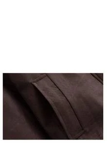 Chaqueta corta de ante de unicolor versátil y casual para mujer, estilo minimalista, abrigo de manga larga para otoño