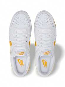 Giày thể thao Nike nam DUNK LOW RETRO thể thao thường ngày nhẹ đệm mềm co giãn thân thiện với da dễ xỏ vào chống trượt đi làm hàng ngày tập thể dục du lịch trắng/vàng DV0831-110 - màu trắng hơi vàng - Xem 4