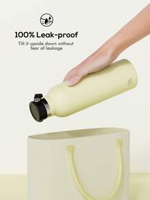 Meoky 26oz Vacuum Insulated Stainless Steel Large Capacity Water Bottle with Portable Handle Lid, Keeps Drinks Hot or Cold for 12 Hours, Ideal for Hiking, Camping, Outdoor Sports, School Use, and a Practical Gift Option - 米白色 - 查看 5