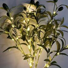 1 LED Olive Branch Fairy Light, A Battery-Powered Decorative Lamp, Suitable For Home, Wedding, Party, Christmas - Not Waterproof, Made Of PP And Plastic Materials, Ideal For Table And Cabinet Decoration (Battery Not Included)