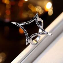 1 件微镶嵌锆石戒指，适合女性日常、约会、度假、婚礼佩戴 - 彩色 - 查看 4