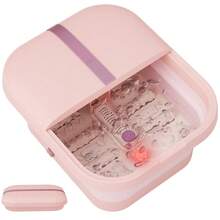 Beinilai Foot Spa Bathtub And Massager With Heater And Bubbles, Vibration And Red Light, Foot Bath With Six Rollers To Relax And Foot Soak Tub With Pumice Stone, Foldable - 美規A型插(110-127V) - 查看 9