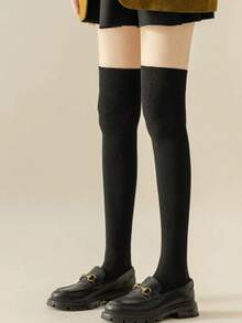 5 pares de calcetines hasta la rodilla para otoño e invierno. Estilo japonés, suaves y transpirables. Tejido de punto suave. Adecuado para Navidad, cumpleaños, Acción de Gracias, reuniones familiares y fiestas. Un regalo de Navidad para amigos.