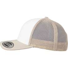 The Classic Retro Contrast Trucker Cap (Khaki/White/Khaki) - Khaki - View 2