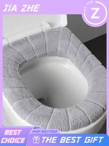 Coussin de siège de toilette épais pour l'hiver, anneau de toilette universel pour toutes les saisons, couvercle de toilette avec poignée, coussin de toilette chaud en peluche. Tapis de toilette chaud pour l'hiver, matériau de haute qualité, propre et hygiénique, agréable à la peau et confortable, convient à divers types de toilettes, lavable et réutilisable, pratique