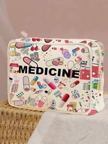 Nueva Bolsa de Almacenamiento Ouchie Pouch - Bolsa Médica, Bolsa de Aseo, Artículos Esenciales de Viaje, Diseño Colorido Adecuado para Medicamentos, Cosméticos y Suministros de Viaje, Organizador de Cuidado Personal, Bolsa de Almacenamiento Médico Portátil, Puede Almacenar Medicamentos y Suministros Médicos - Multicolor - Ver 3