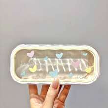 1pc Butterfly Love Heart And Rabbit Flower Pattern Cute Full-Frame Glasses Case, Transparent Portable Pressure-Proof Glasses Frame, Men's And Women's Fashion Glasses And Jewelry Storage Box, Magnetic Opening And Closing, Ideal Storage Supplies - Multicolor 4 - View 12