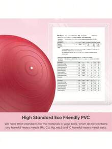 5 Sizes Yoga Ball, Fitness Ball, Birthing Ball For Pregnant Women, Physical Therapy, Balance, Stability, Workout, Office Ball Chair, With Quick Pump, Smooth Multi-Color