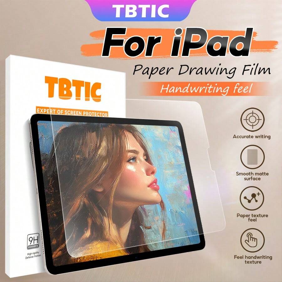 1 pieza Película de escritura de papel mate compatible con iPad Air 11 2024 10th Air 5/4 10.9 pulgadas Pro 11 Mini 6 8.3 pulgadas 10.2 pulgadas 7/8/9th Protector de pantalla