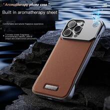 1个香氛PU皮革手机壳,兼容 16 Pro Max、Galaxy S26 Ultra - 棕色 - 查看 4