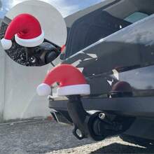 Capa Decorativa para Engate de Reboque com Desenho de Chapéu de Natal | Capa Protetora de Plástico Resistente com Função Decorativa para Bolas de Reboque | Compatível Universalmente com Caminhões, SUVs e Veículos de Passeio | Adequado para Decorações Festivas, Especialmente Natal