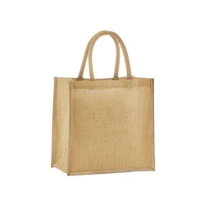 Westford Mill Mini Starched Jute Gift Bag (Natural)