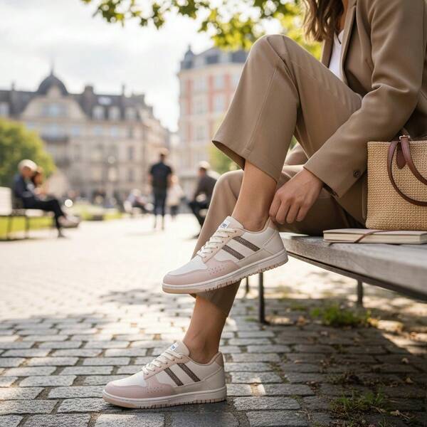 TENIS BEGE ROSE FEMININO CASUAL NYC SHOES ADULTO STRAZ