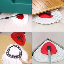 3 Pack Mop Replacement Heads Spin Mop With Ocedar Triangle Swivel Mops, Microfiber Spin Mop Refills, Easy Cleaning Mop Head Replacement Refill(3pack)