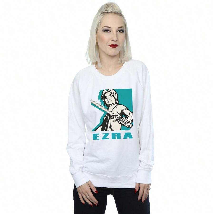 Star Wars Womens/Ladies Rebels Ezra Sweatshirt (White)