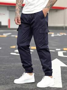 4-Piece Men's Durable Work Pants With Multiple Pockets For Outdoor Sports; Cargo Pants That Are Machine Washable And Make Great Holiday Gifts. - Color Mixing - View 6
