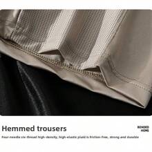 4 Packs Men's Flatfoot Underwear With Ice Silk, High-End Luxury Mesh Pore-Padded Breathable Four-Cornered Long Leg Pants