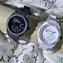 Lightweight Polycarbonate Case High Tech Watch Classic Simple Silicone Strap Men's Quartz Watch Fashion Style Clock