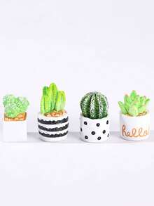 4 pezzi di decorazione artigianale con mini cactus artificiali, vasi di cactus finti carini per decorazione domestica, ottimi regali