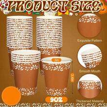 10/20/40pcs 9oz Mexicanos Paper Cups Mexican Birthday Party Tablewares Decoration Mexican Party Cups Terracotta Flower Clay Pottery Disposable Paper Cups BabyShower Party Supplies Birthday Wedding Holiday Party Decorations Christmas Decorations