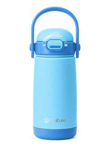 1PCS Kids Insulated Water Bottle With Straw Lid & Handle - 14oz 18/8 Stainless Steel Metal Tumbler Leak Proof Double Wall Vacuum Kids Cup Water Bottle For School Boys Girls - 藍色 - 查看 12